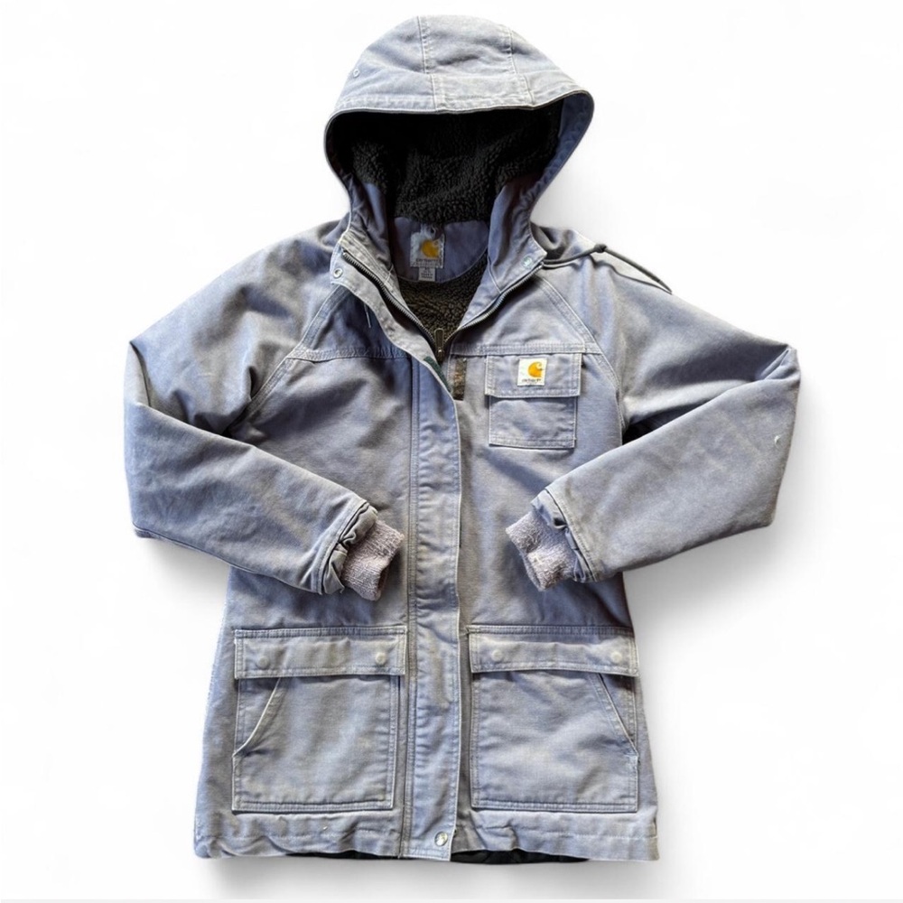 Women’s Blue Carhartt Hooded Jacket XS